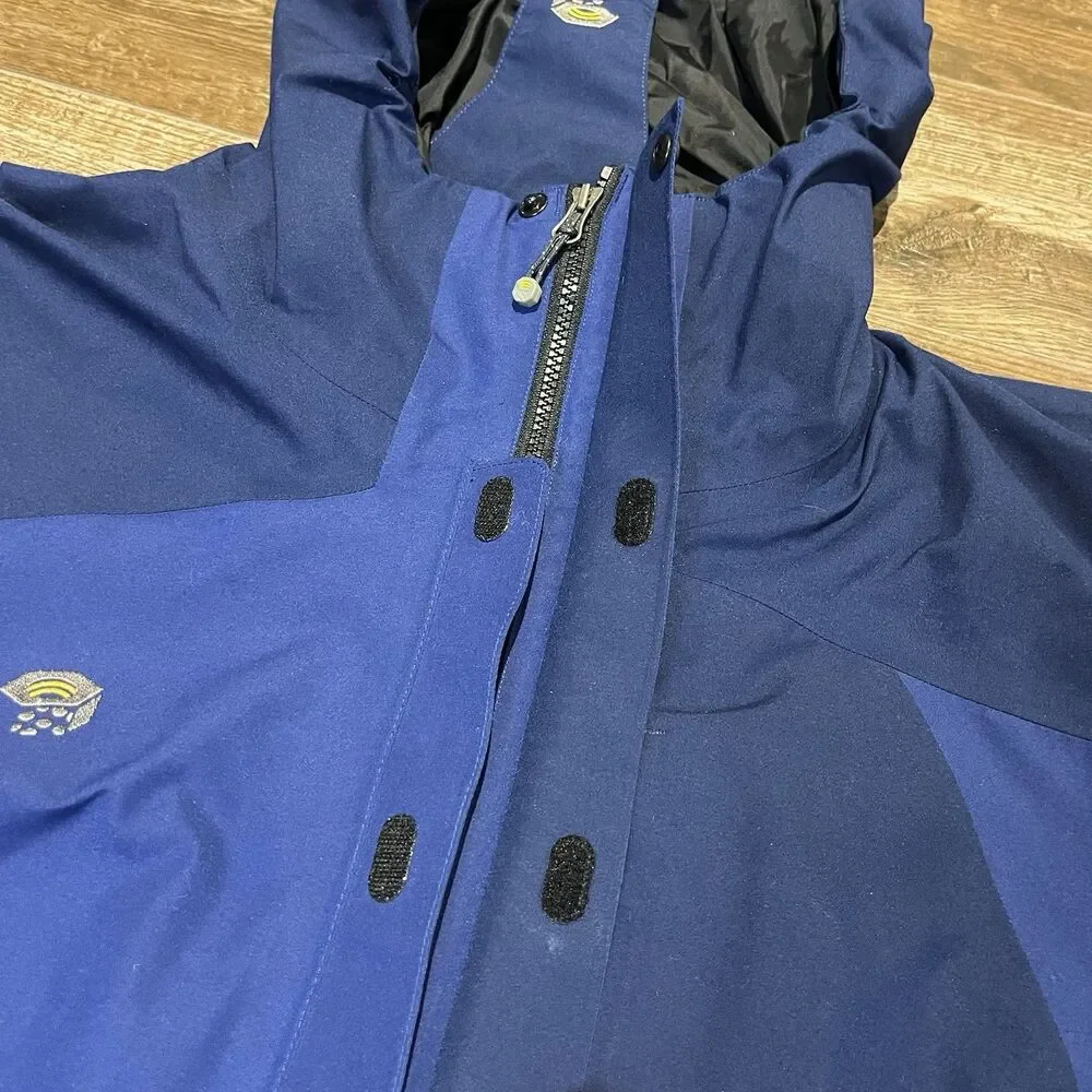 Mountain Hardware Jacket Men's Large Blue Gore-Tex Performance Shell Coat READ